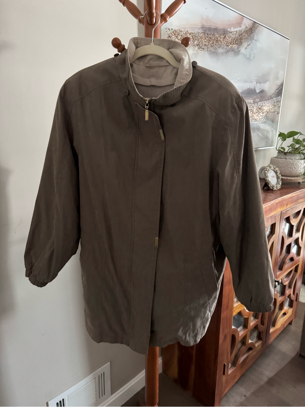 Outbrook Woman Winter Jacket Coat Neutral Size 16/18 1X Bohemian Preppy